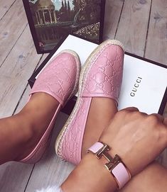 Pink Espadrilles, Gucci Pink, Chanel Espadrille, Casual Slippers, Bvlgari Bags, Carrie Bradshaw, If The Shoe Fits, Bags And Shoes, Shoe Fits