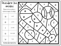 a coloring page with the words and numbers in spanish