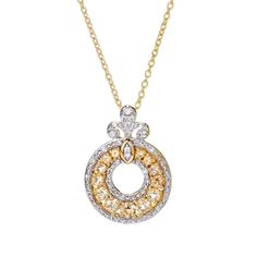 Make an elegant and eye-catching statement on your neckline with this captivating 1.15 carat Gem Treasures pendant with chain. It showcases 11 Imperial topaz gemstones in six graduated sizes. White zircon adds even more dazzling sparkle. Crafted in 18K yellow gold vermeil over sterling silver, it has an 18" cable link chain with a 2" extender. Pair it with matching earrings 204-575 for a stunning coordinated style. Imperial Topaz, Pendant With Chain, Affordable Jewelry, Topaz Gemstone, Link Chain, Matching Earrings, Gold Vermeil, Topaz, Chain Necklace