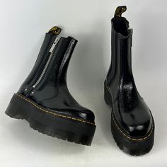 Brand New No Box, Never Worn. No Rips Or Tears. Smoke Free. Ships Asap. I Offer Bundle Deals And Post Footwear Weekly. Feel Free To Reach Out With Any Questions. P Zipper Doc Martens, Doc Martens Platform Boots, Doc Marten Platform, Combat Boots Women, Timeless Shoes, Velvet Boots, Dr Martens Black, Vegan Boots, Womens Combat Boots