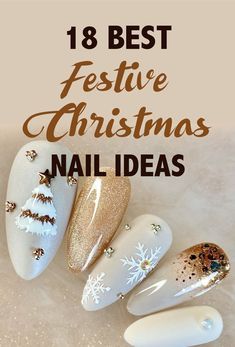 Gold Snowflakes Nails, Ladies Nails Design, Best Christmas Nail Designs, Untraditional Christmas Nails, Nail Xmas Designs, Reflective Glitter Christmas Nails, Christmas Nails Neutral Colors, Beachy Christmas Nails, Sophisticated Christmas Nails