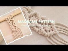 the macrame pattern is being used to make bracelets