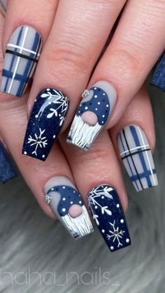 Christmas Nail Polish, Xmas Nail Art, Cute Christmas Nails, Christmas Nail Art Designs, Nailed It, Christmas Nail Designs