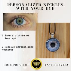 "Welcome to \"Your True Eye\" on Etsy - Your Premier Destination for Unique Eye Photo jewelry! 🌟 About Us 🌟 Discover the extraordinary world of high-quality eye photo artwork at \"Your True Eye,\" where we specialize in unveiling the true nature of your eyes - their captivating colors, profound depth, and nuanced beauty. \"Your True Eye\" is more than a business; it's a celebration of life, joy, and genuine emotions. We believe in the transformative power of art to remind people of their unique and special qualities. Our Distinctive Selections: Elevate your personal style with our eye artwork preserved on necklaces, earrings, bracelets, or exquisite materials such as organic glass, aluminum, polycotton, or wooden canvases. These carefully chosen materials not only showcase the uniqueness Unique Eye-shaped Jewelry For Gifts, Eye Artwork, Eye Photo, Eyes Artwork, Organic Glass, Photos Of Eyes, Wooden Canvas, True Nature, Eye Necklace