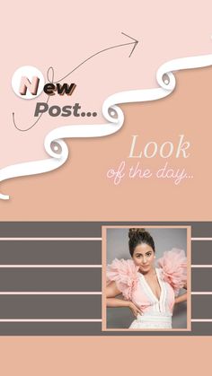 a woman in a pink dress with the words look of the day