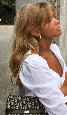 Long Hair With Bangs, Brown Blonde Hair, Short Hair With Bangs, Hair Inspo Color