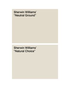 three different shades of white paint with the names shernin williams and neutral choice