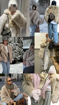 Winter Outfit Captions Instagram, Cold Weather Christmas Outfits, Snowy Day Outfit, Fur Jacket Outfit, New York Outfits, Winter Outfits Aesthetic, Classy Winter Outfits, Chic Winter Outfits