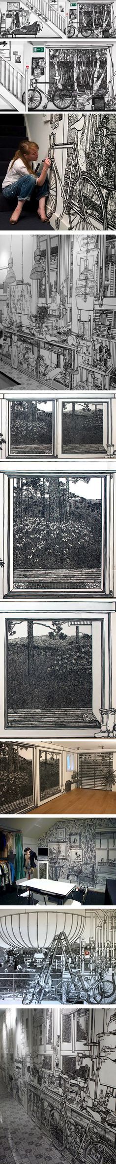 several different types of architectural drawings on display