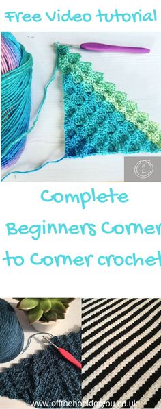 the complete beginner's corner to crochet is featured in this video