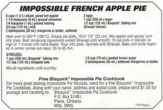 the ingredients for an apple pie are shown in this advertizer's description