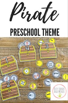 the pirate preschool theme is shown with text overlay