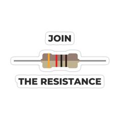 the resistance sticker is shown with an image of a barbell on it and join