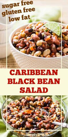 the recipe for this black bean salad is so good and it's ready to be eaten