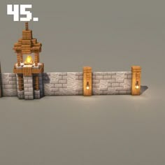 an image of a stone wall with candles on it and text that reads minecraft