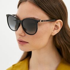 Brand: Jimmy Choo Model: Jimmy Choo Ilana/F/Sk Dxf9o 57-18-145 Condition: New Gender: Women’s Age Group: Adult Color: Dxf9o Frame Color: Black Frame Material: Acetate, Plastic Lens Color: Black Lens Socket: 57 Mm Bridge Width: 18 Mm Temple Length: 145 Mm Rx: Available 100% Uv Protection Made In Italy Item Includes: - Authentic Sunglasses - Authentic Case - Cleaning Cloth We Guarantee That All Our Items Are 100% Authentic And Brand New. Cat Eye Colors, Copper And Pink, Jimmy Choo Sunglasses, Gradient Sunglasses, Unisex Sunglasses, Grey Women, Eyeglasses For Women, Sunglass Frames, Aviator Sunglasses