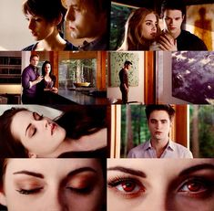 the twilight saga is shown in this collage with many different pictures and people looking at each