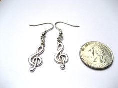 Treble Clef Earrings Music Note Earrings Treble Clef  Jewelry   Music Lovers Earrings Music Earrings Nickel-free Metal Music-themed Jewelry, Nickel-free Music-themed Metal Jewelry, Music-themed Silver Earrings, Silver Nickel-free Music-themed Earrings, Nickel-free Music-themed Jewelry For Concerts, Treble Clef Jewelry, Music Note Jewelry, Music Note Earrings, Music Earrings