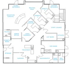 the floor plan for an office