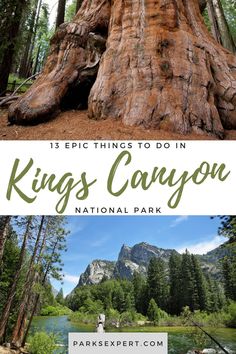 the top and bottom views of kings canyon national park