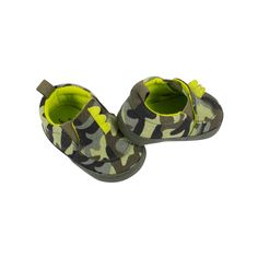 Our adorable slip-on shoes are the sweetest. Each pair is made with soft fabrics that are gentle on their skin and convenient for you to clean and care for. We had our essentials independently certified with STANDARD 100 by OEKO-TEX so that you don't have to worry about harmful substances in your baby's wardrobe. This pack includes one pair of baby boy camo dinosaur slip on shoes. Dinosaur Canvas, Dinosaur Shoes, Baby Boy Camo, Baby Size Chart, Canvas Slip On Shoes, Gerber Baby, Cotton Sleepwear, Toddler Boy Outfits, Star Rating