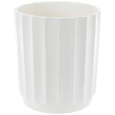 a white ceramic vase on a white background