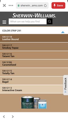 sheryln - williams color strip for sale on the app store's website