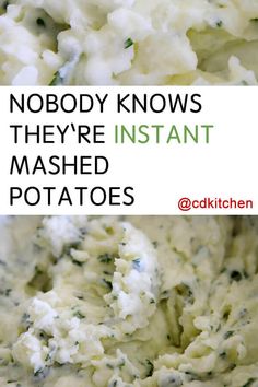 the mashed potatoes have been cooked and are ready to be eaten