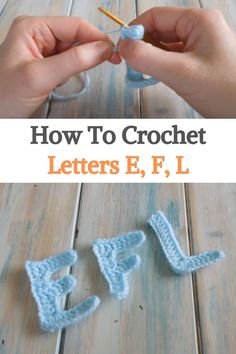 two hands holding crochet letters and the words how to crochet