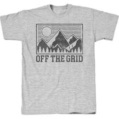 Farm Fed Clothing Men's Off the Grid Short Sleeve T-Shirt, TSC1652 Farm Dad Shirts, Farm Tee Shirts, Short Sleeve T-shirt With Front Print For Outdoor, Graphic Print Short Sleeve T-shirt For Outdoor, Graphic Print Short Sleeve T-shirt For Fishing, Tractor Supplies, Off The Grid, Men Short Sleeve, Mens T