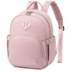 * Upgraded Fabric-- The Lovevook Mini Backpack Is Made Of Upgraded Nylon, And The Inner Step Of The Fashion Backpack Is Made Of Striped Thickened Lining, Which Is More Wear-Resistant And Tear-Resistant.We Provide 6-Month Quality Assurance Service * Size And Weight-- The Size Of The Small Backpack Is: 9.5l "* 5"D* 12"H (Fits Up To 11" Ipad Pro), And The Weight Is Only 0.59lb. Great For Travel And Everyday Use * Multi-Pocket Design-- The Mini Fashion Backpack Has A Total Of 7 Pockets: 1 Front Pock Tiny Backpack, Backpack For Women, Bags Aesthetic, Light Pink Color, Pink Backpack, Small Backpack, Water Cup, Anti Theft, Vacation Travel