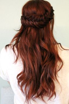 Half Up Fishtail Hair Tutorial (Madison Reed hair color: Trieste Red and Barolo Gloss) Fishtail Hair, Madison Reed Hair Color, Fishtail Hairstyles, Hair Color Auburn, Long Red Hair, Super Hair, Auburn Hair, Red Hair Color, Long Red