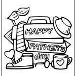 happy fathers day coloring page for kids