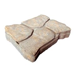 a stone bench made out of rocks on a white background