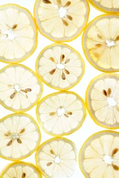 several slices of lemon are arranged in a pattern