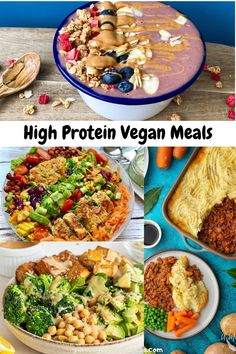 Vegan Bulk Meals, High Protein Low Carb Vegan Recipes, 100g Protein, Mediterranean Vegan, Protein Vegan Recipes, Vegetarian High Protein, Tasty Vegan Recipes