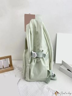 BirdinBag - Stylish Teen Backpack for Middle and High School Students - Ideal Bookbag for Girls Casual Rectangular Backpack For Study, Trendy Rectangular Backpack For Study, Green Shoulder Bag For Students Back To School, Trendy Rectangular Study Backpack, Green Portable Bags For Students, Large Capacity Green Bags For School, Trendy Backpack For End Of School Year, Green Bags For Back To School, Cute Green Backpack For Students