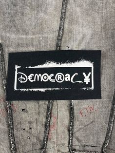 Make a statement with the Democracy Punk Style Patch!  Size: 6" wide x 3" tall **In Stock, Get it Fast! Ships out in 1 business day.** Punk Style, Punk Fashion, Beauty Book, Backpacks, Size 6