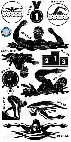 an image of the swimmer and his time zones for each individual to complete their swim