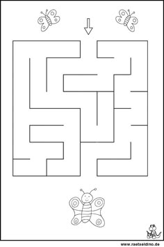 a butterfly maze for children to learn