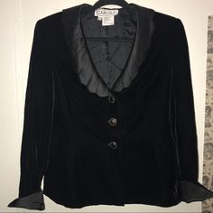 Nwot , I’m Exited To Bring This Piece To My Closet! It’s Very Unique And Sets Off A Goth/ Victorian Vibe! There’s Three Gold Buttons, The Material On The Outside Is Velvet And The Inside Is Lined With 100%Silk! Price Is Not Firm! Make Me An Offer! Luxury Gothic Formal Blazer, Elegant Velvet Blazer With Button Closure, Black Velvet Gothic Outerwear, Vintage Black Velvet Outerwear, Goth Victorian, Black Vintage Velvet Outerwear, Androgynous Outfits, Velvet Blazer, Formal Looks