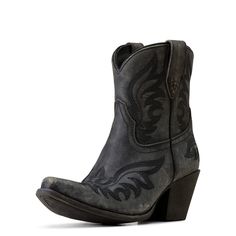 The one you'll wear with everything. Traditional Western stitching pairs nicely with the of-the-moment silhouette and just-right heel. Use it to dress up rolled-up jeans or denim shorts—or pair with the season's flowy skirts. Chandler Western Boot | Product Features : 0 : Non-removable comfort insole, 1 : Duratread™ sole provides maximum wear resistance, 2 : Single stitch welt, 3 : Five-row stitch pattern, 4 : Easy pull-on style | Women's Chandler Western Boots in Naturally Distressed Black Full Flowy Skirts, Womens Cowgirl Boots, Rolled Up Jeans, Leather Western Boots, Western Boots Women, Western Boot, Black Boots Women, Waterproof Boots, Cowgirl Boots