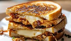 a grilled cheese sandwich is on a plate