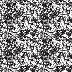 an intricate lace pattern in black and white