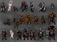 Post Apocalyptic Art, Red Mountain, Darkest Dungeon, Pixel Art Characters, Low Poly Art, Monster Art, Dark Fantasy Art, Cartoon Art Styles, Fantasy Character Design