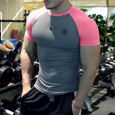 Product Description     Item Type: Sports & Fitness T Shirt  Gender: Men  Material: Polyester  Fabric Type: Broadcloth  Collar: O-Neck  Sleeve Length(cm): Short  Style: Casual  Hooded: No  Pattern Type: Print  Application: Gym, Workout, Exercise, Fitness, Bodybuilding, Outdoor, Sports, Running     Load More Images                           VIVINCH 5-POINT HAPPINESS CHECKLIST    FREE shipping provided and it’s not a fake promise. Secured payments via PayPal® Money Back Guarantee Support delivered Shirt Patchwork, Patchwork Shorts, Mens Compression, Fitness Gym Workout, Sport Top, Mens Workout Clothes, Workout Running, Compression Shirt, Tee Shirt Homme