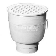 a white strainer with holes on the side and an inner hole in the middle