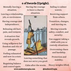 6 of Swords in upright position. These are the meanings are this tarot card from the suit of swords.

#tarot #sixofswords #6ofswords Seven Cups Tarot Meaning, 7 Of Cups Tarot Meaning Love, 7 Cups Tarot Meaning, Seven Of Cups Tarot Meaning, 2 Of Cups Tarot Meaning, 9 Of Cups Tarot Meaning, 7 Of Cups Tarot Meaning, Two Of Cups Tarot Meaning, Nine Of Cups Tarot Meaning