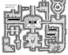 a drawing of a floor plan for a castle