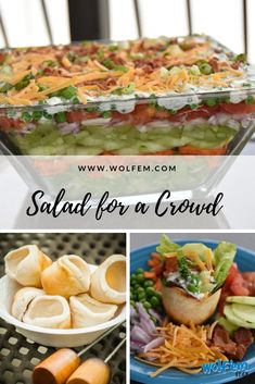 salad for a crowd is an easy and delicious appetizer